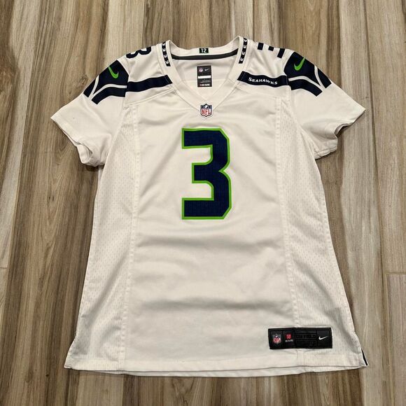Nike Seattle Seahawks Russell Wilson white jersey #3 - Picture 1 of 5